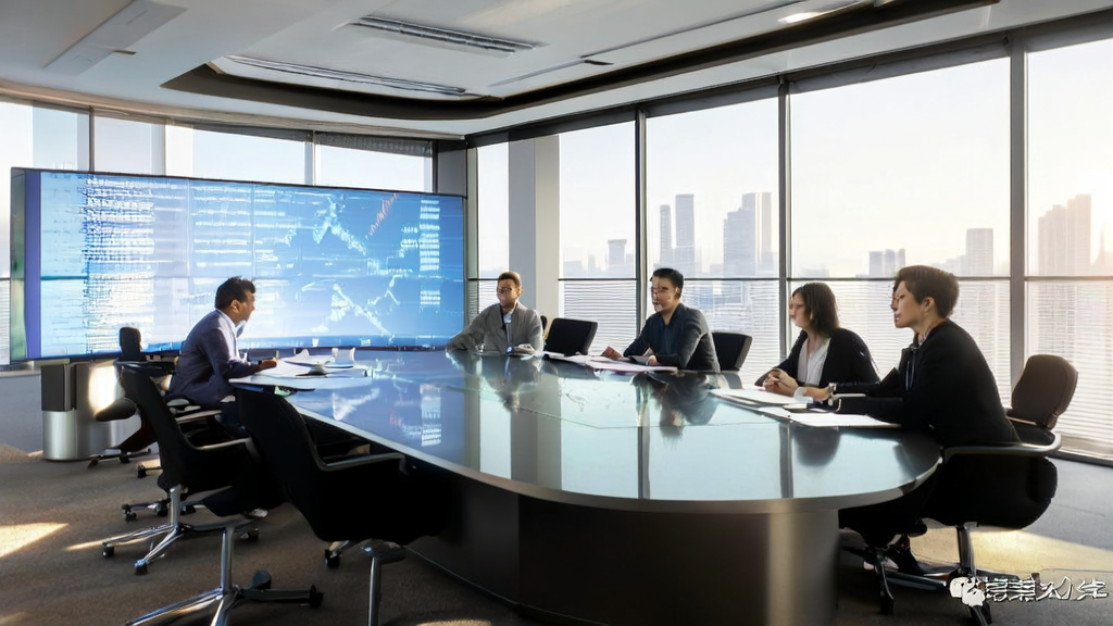 现代化办公室中员工使用AI邮件润色工具优化邮件内容，提升品牌形象