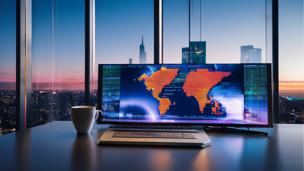 AI赋能跨境电商邮件营销优化，提升回复率，展示现代化办公环境中的技术应用。