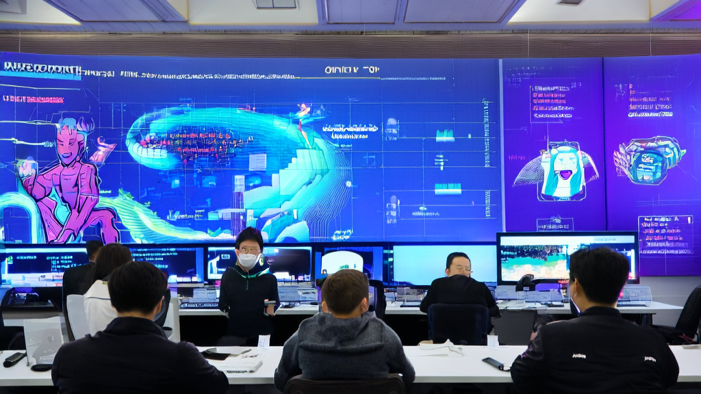 AI技术赋能跨境电商自动化营销的新突破，展示实时数据分析和Wan2.2-Animate模型生成的动态图像。