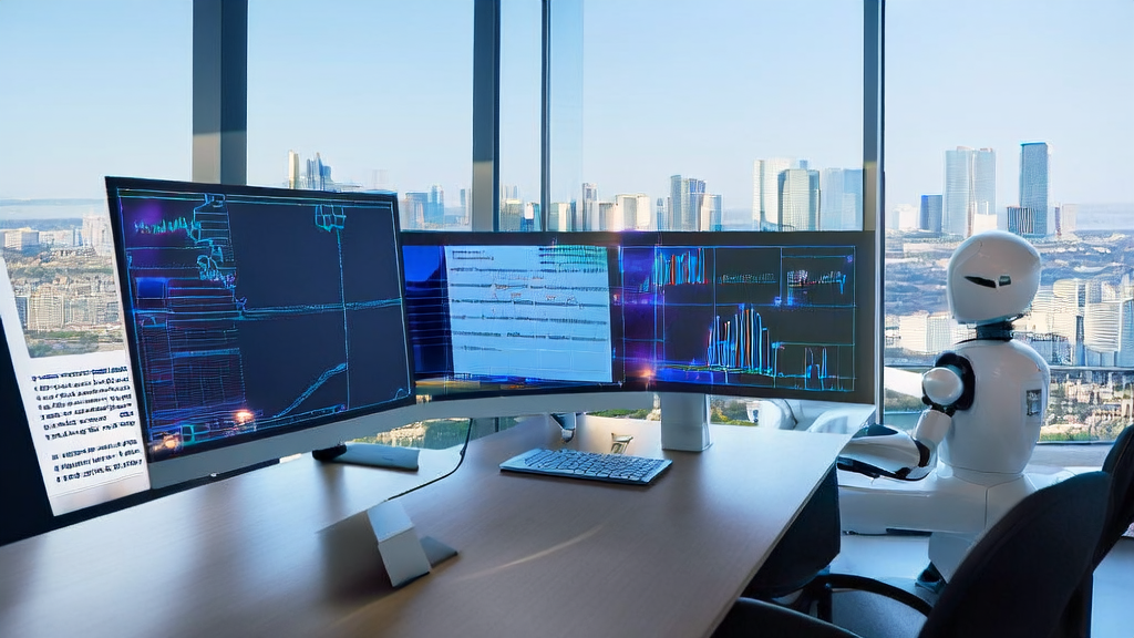 A modern office team discussing AI-based high-conversion email strategies, showcasing the application of AI technology in customer data collection and email marketing.