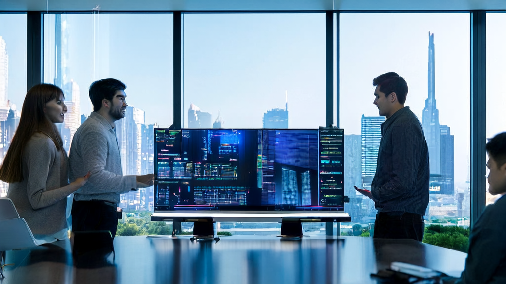 Office team discussing AI-enabled precise marketing with Trickle Magic Canvas