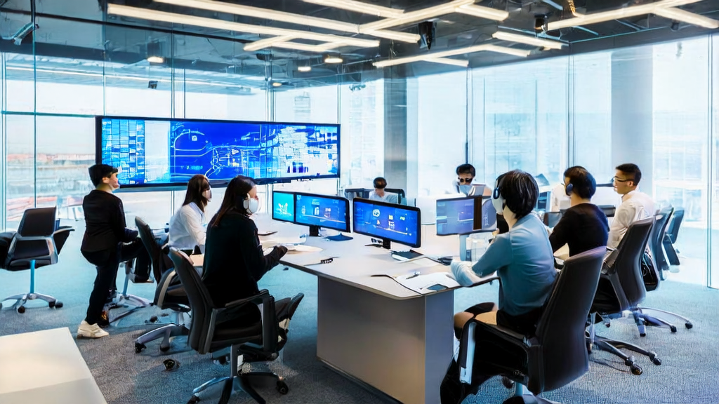 AI-enabled smart customer acquisition office scene showcasing Feishu AI products
