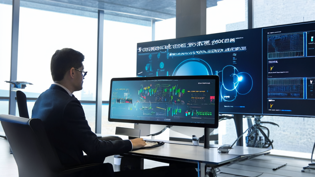 A marketing manager in a modern office using WeChat Work 5.0 for AI-driven high conversion email marketing