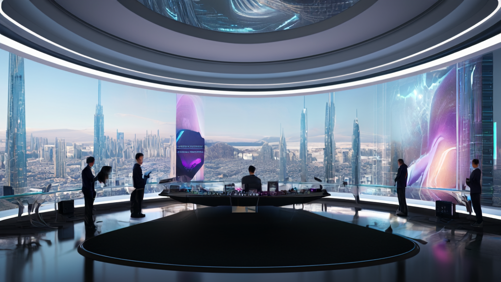 2025年中东地区的AI精准获客新趋势:展示Nano Banana 2生成的精美图像和现代化办公环境