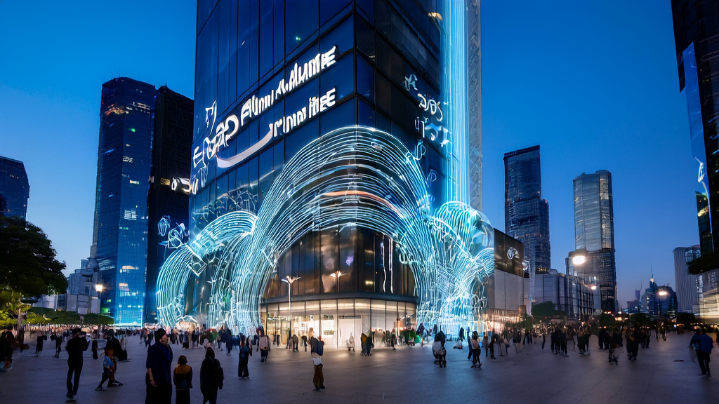 未来城市的智能建筑展示AI智能获客系统的强大功能和GPT-5即将发布的信息