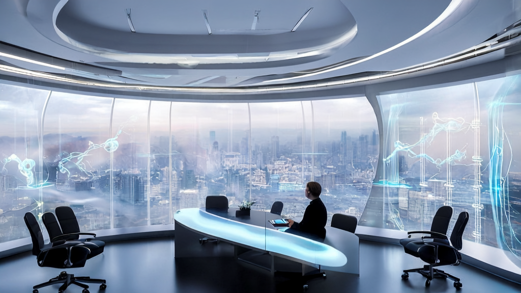 AI智能获客系统在外贸领域的应用，展示现代化办公环境和高效客户获取策略