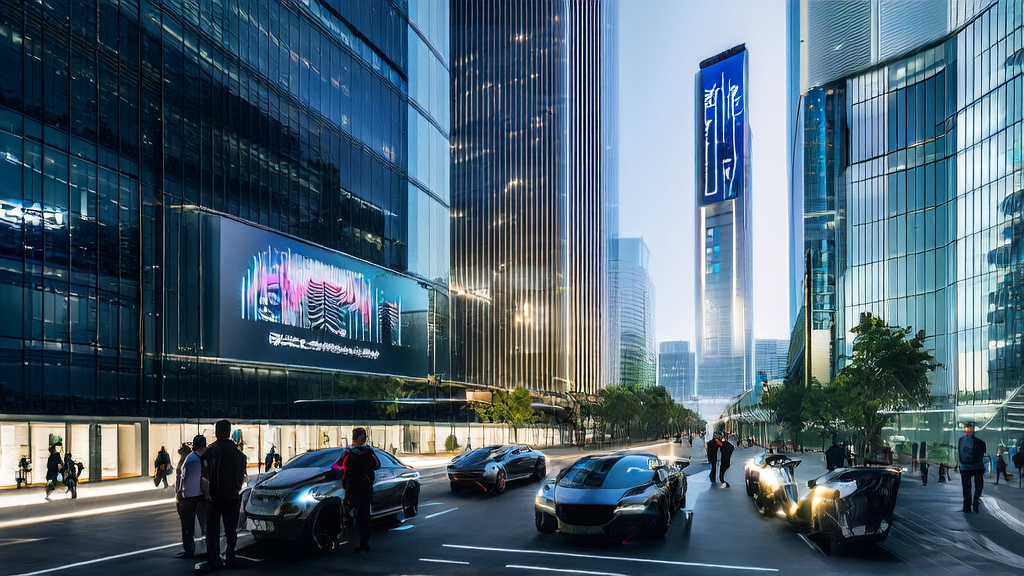 未来城市中展示AI智能获客平台的应用场景