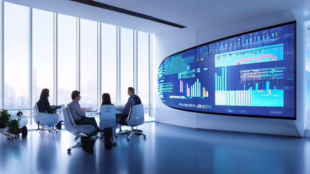 An AI intelligent acquisition system leading the new era of enterprise marketing, showcasing team collaboration and technology application in a modern office environment.