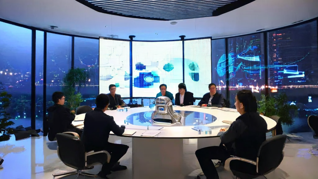 Scene of AI intelligent acquisition system in a modern office, showcasing technological advancements and practical strategies