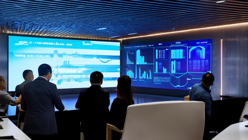 Application of AI intelligent customer acquisition system in export marketing, showcasing a modern office environment and data analysis interface