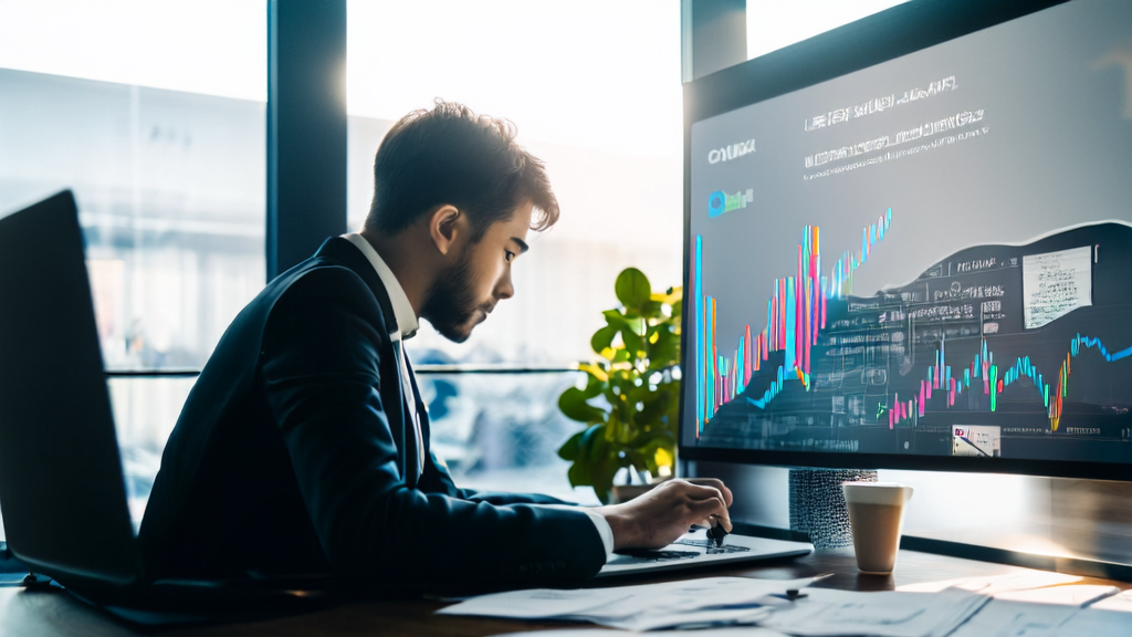 Modern office scene showcasing increased Shopify traffic through AI keyword optimization