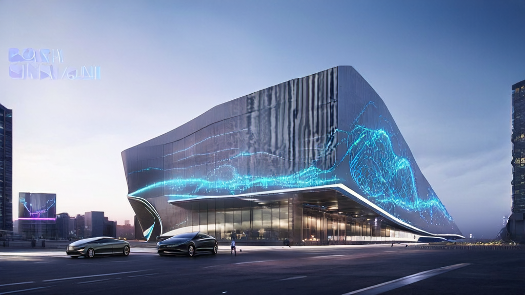 An independent site in a futuristic city leverages AI keyword optimization to achieve explosive traffic growth, with Tesla xBot and Volvo's “Little Wo“ smart assistants aiding the new trend in cross-border e-commerce customer acquisition.