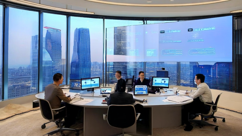 现代办公室中利用AI进行客户获取和数据清洗服务的场景