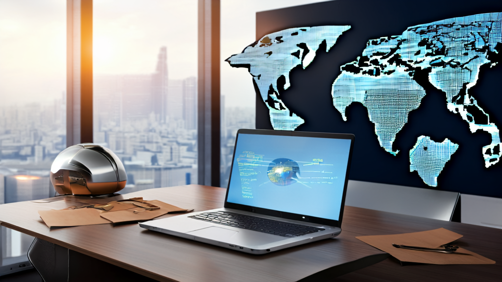 Sunny modern office showcasing how AI technology optimizes international trade emails