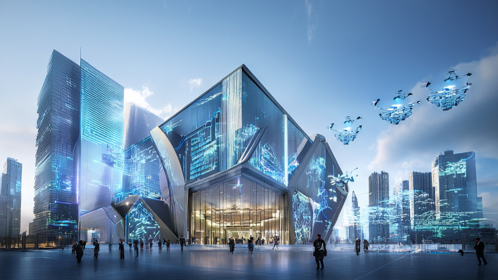 AI smart acquisition system demonstration in a futuristic city