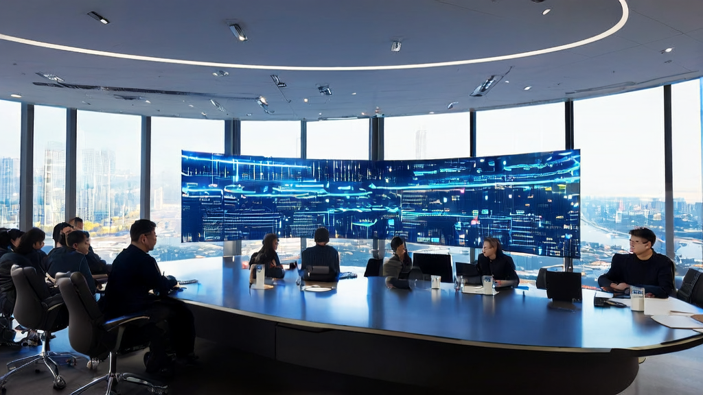 A team of programmers using Tencent Cloud's AI Builder platform to develop new AI marketing solutions
