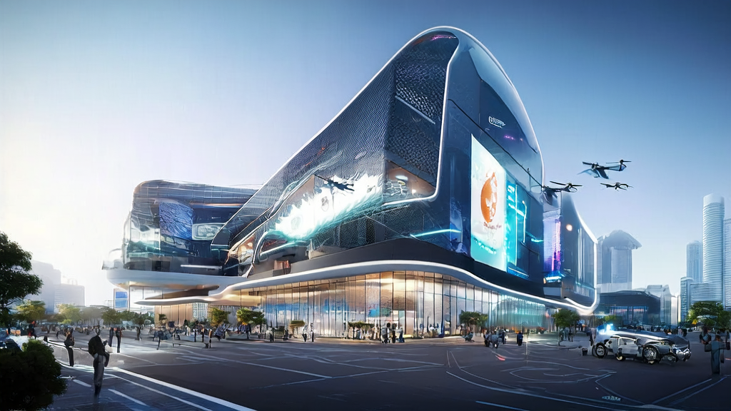 AI marketing revolutionizes independent site acquisition strategies: Smart robots analyze user data, drones deliver precisely, showcasing the tech-savvy future city