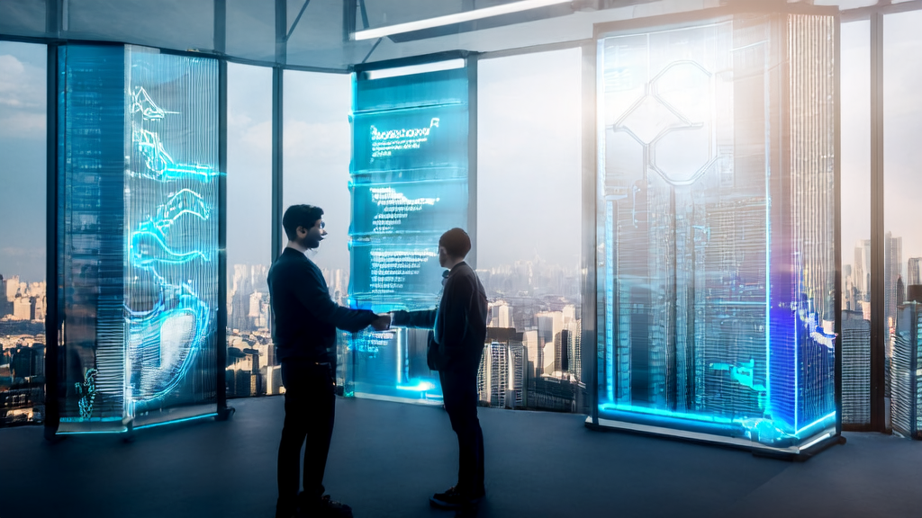 An entrepreneur is using AI prediction models and MaskSearch technology for customer data analysis