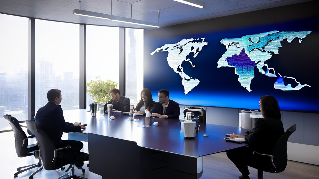 In a modern office, a marketing team uses AI tools to optimize email marketing strategies, enhancing user interaction and response rates.