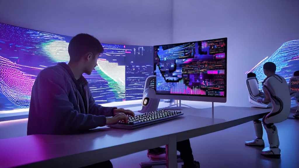 In a night office, programmers are using AI technology to optimize email marketing strategies, enhancing customer engagement and response rates.