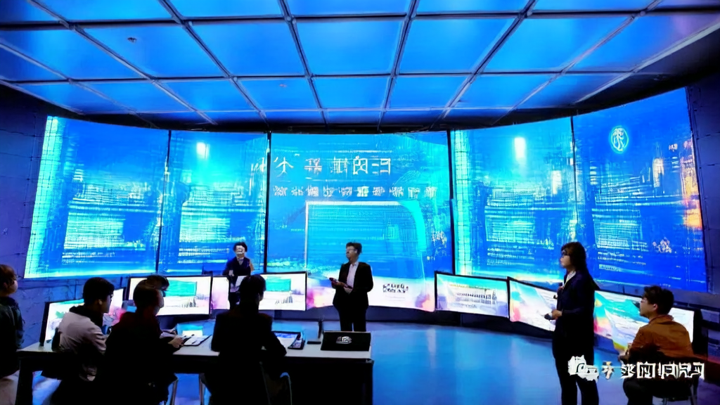 展示AI优化邮件营销的未来城市办公场景，强调最新研究成果对提升客户回复率的帮助。