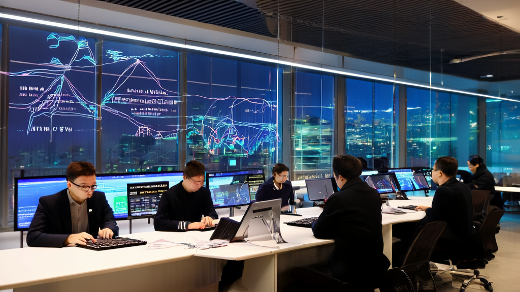 Programmers in a modern office working efficiently with AI-based customer data cleaning services