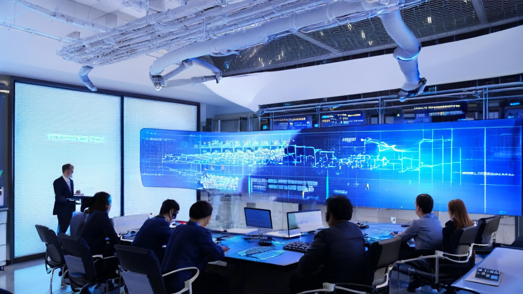 A modern e-commerce office where employees use AI technology for data analysis and customer interaction, showcasing the new features of Claude AI