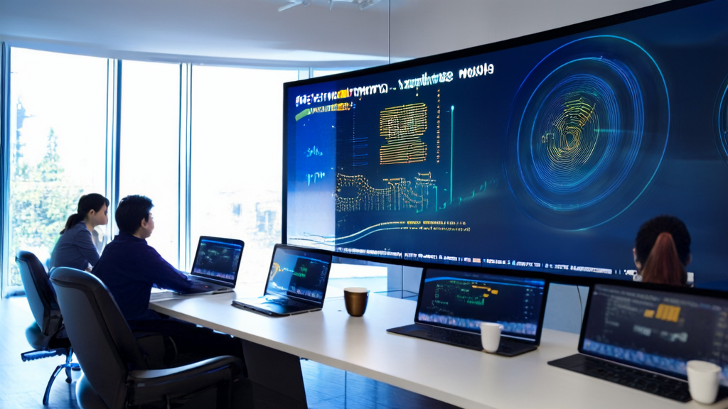 Modern office with programmers using Seed-OSS for AI marketing development, sunlight streaming through large windows, creating a tech-savvy and innovative atmosphere.