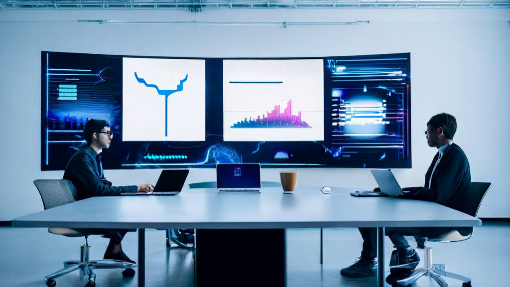 团队成员在会议室讨论基于AI的高转化邮件策略和Manus Slides幻灯片