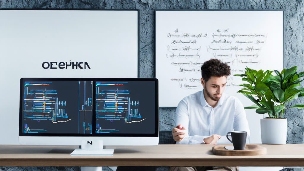 Young entrepreneur using AI prediction models in a modern office to screen high-quality customers and improve business efficiency