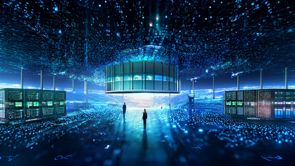 MMaDA processing and analyzing data in a digital world, showcasing how AI technology is transforming marketing approaches