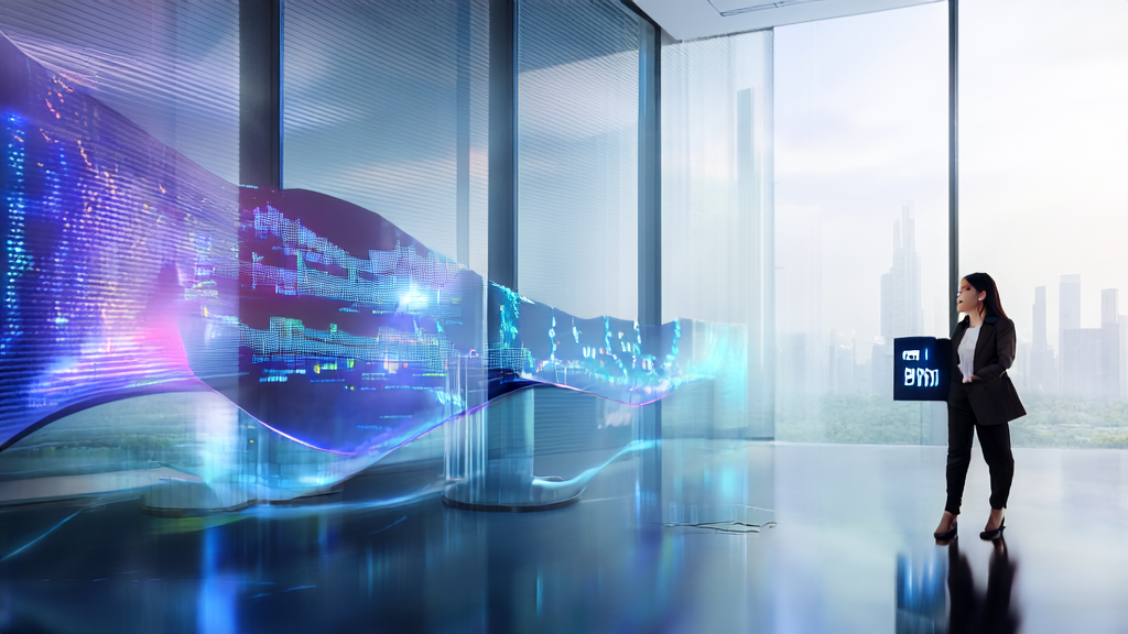 Marketing analyst using AI technology for personalized precision marketing analysis