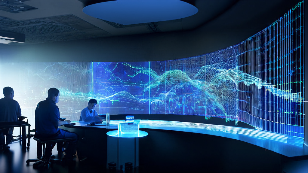 Scene showcasing AI-optimized advertising for precise customer acquisition