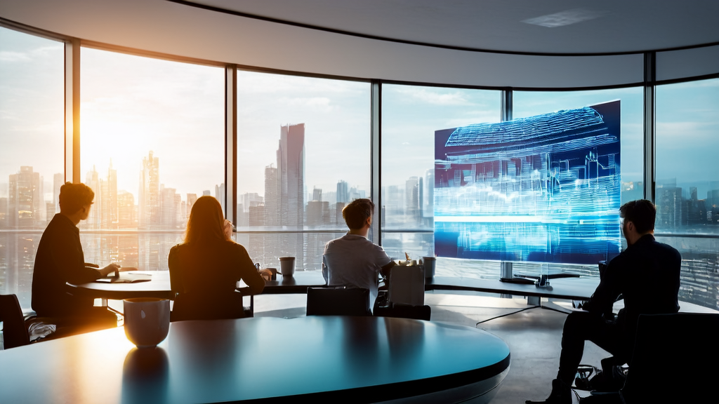 Marketing team optimizing ad campaigns using AI technology