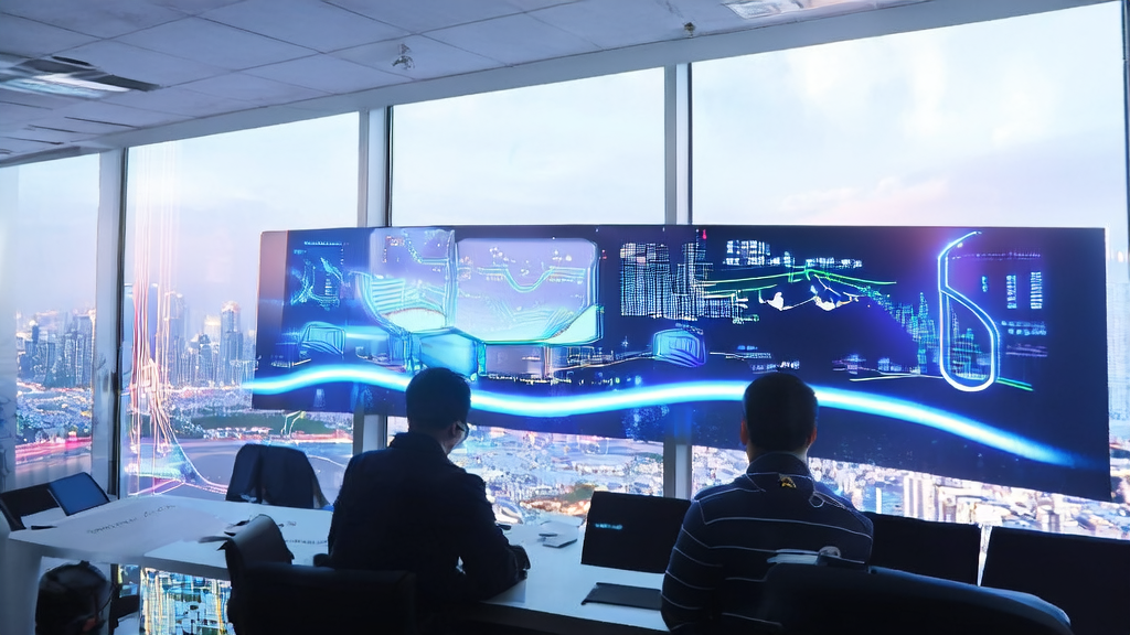 现代化办公室中，数据分析师利用AI技术优化广告投放，精准触达目标人群，提升广告转化率。