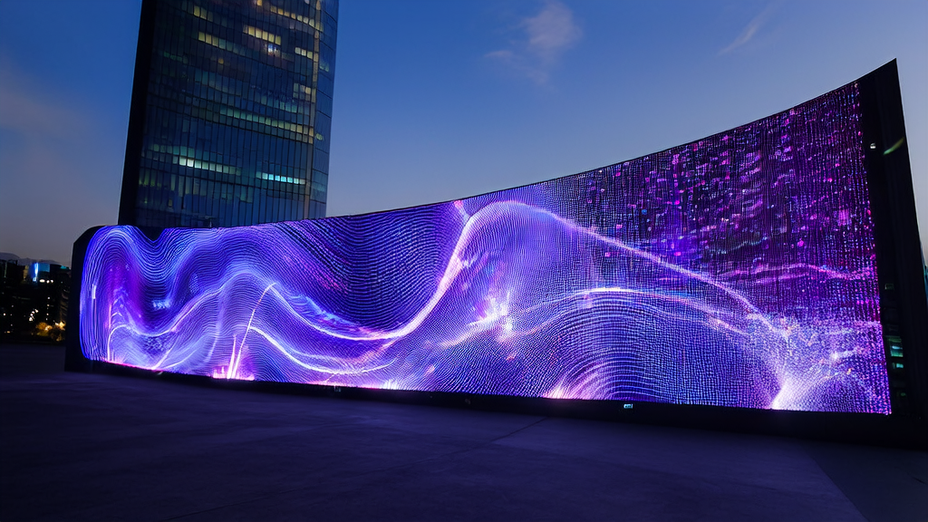 AI optimized advertising in a futuristic city, showcasing high-performance AI chips and data analysis