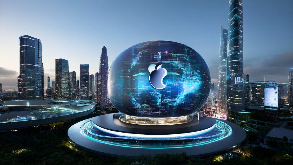 未来城市的广告控制中心，展示AI优化广告投放的效果和数据分析