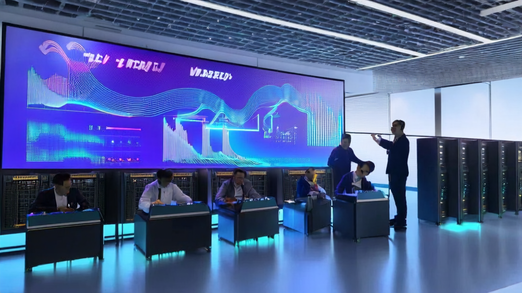 现代化办公室中技术人员实时监控和调整AI优化广告投放系统