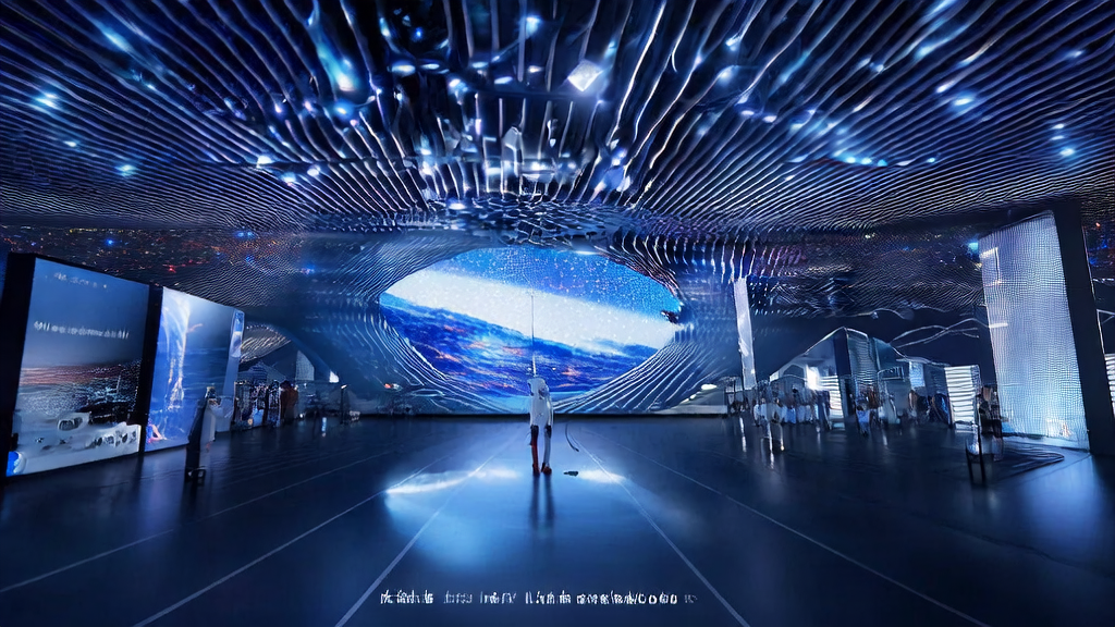 A futuristic ad control center in a city, where AI robots analyze data and optimize ad targeting strategies in real-time, with ChatGPT's "Formatting Module" displayed on the screens.