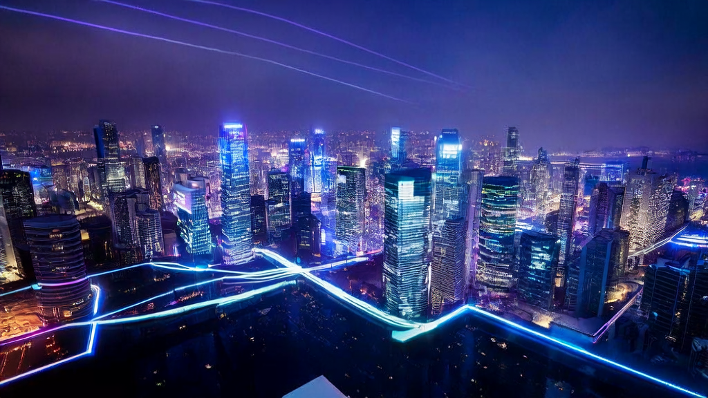 An advertising analyst using Kimi Linear technology for ad optimization in a futuristic city