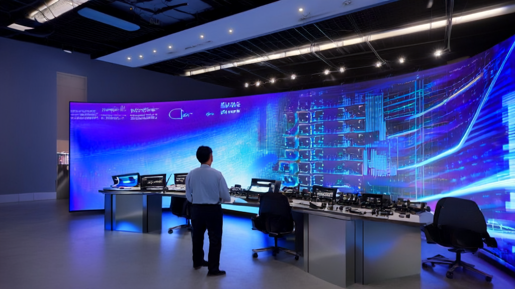 现代化办公室中技术人员使用AI优化广告投放