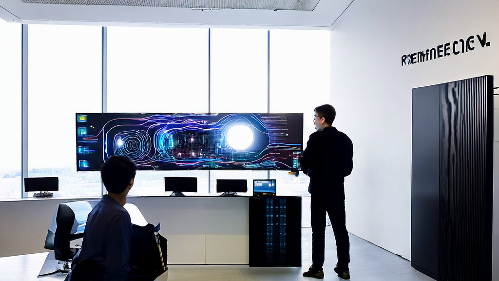 Programmers discussing AI-optimized advertising placement data analysis and algorithm models