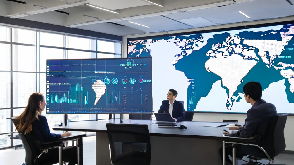 In a sunny office, an advertising team uses Pokee AI for optimized ad placement