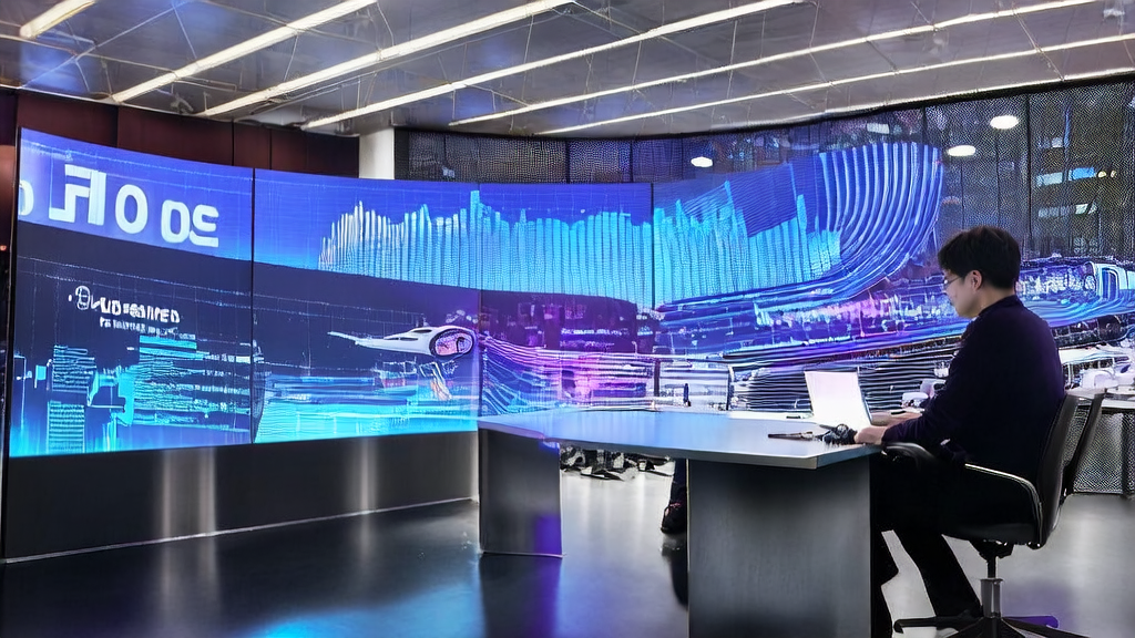 工程师们在办公室中讨论AI优化广告投放策略，屏幕上显示DeepSeek模型的数据分析结果