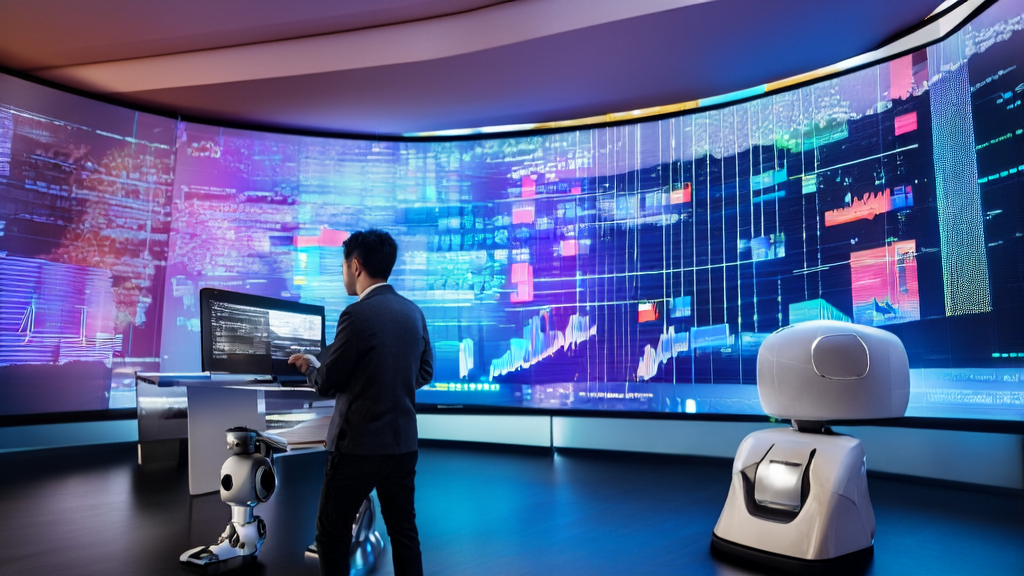 使用AI技术优化广告投放，实现精准获客的现代化办公室场景