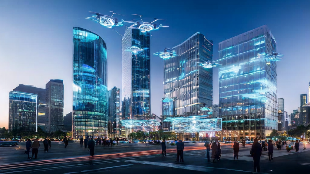 Illustrates how AI technology delivers personalized ads and precisely reaches target audiences using drones for efficient advertising.