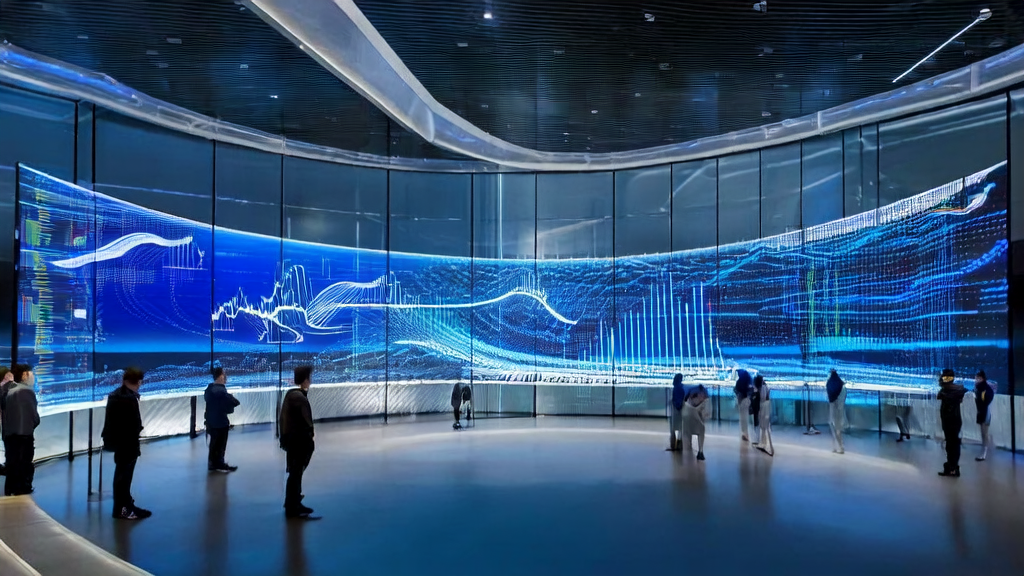 Modern office analysts using AI-optimized advertising strategies, with the Claude AI model and data analysis displayed on screen