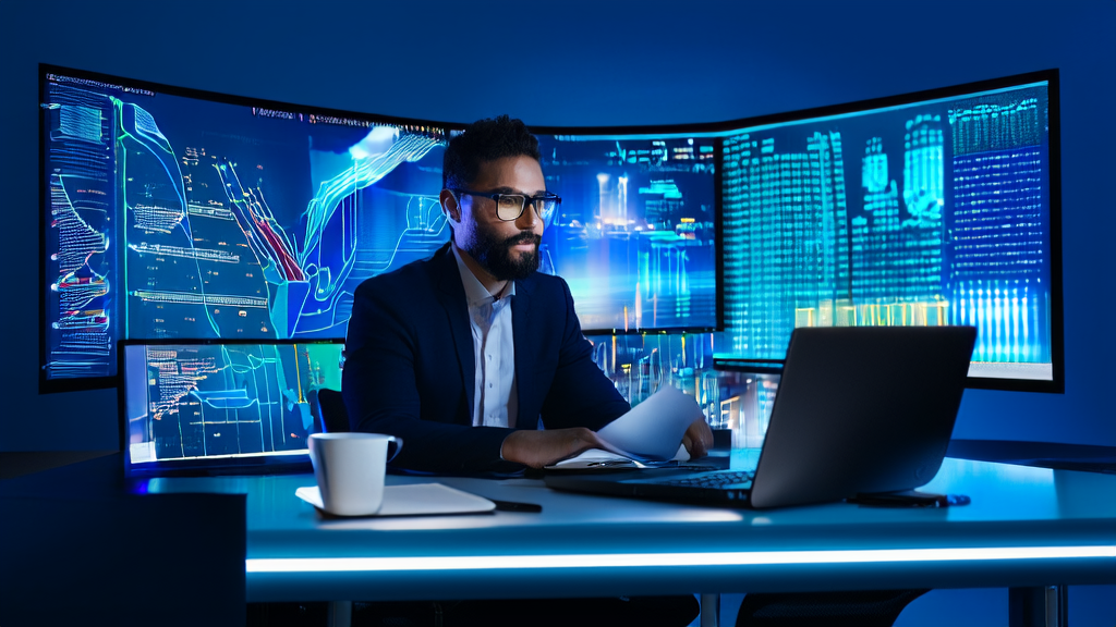 Data analyst using AI technology to optimize advertising strategies for reaching target audiences and reducing CPA