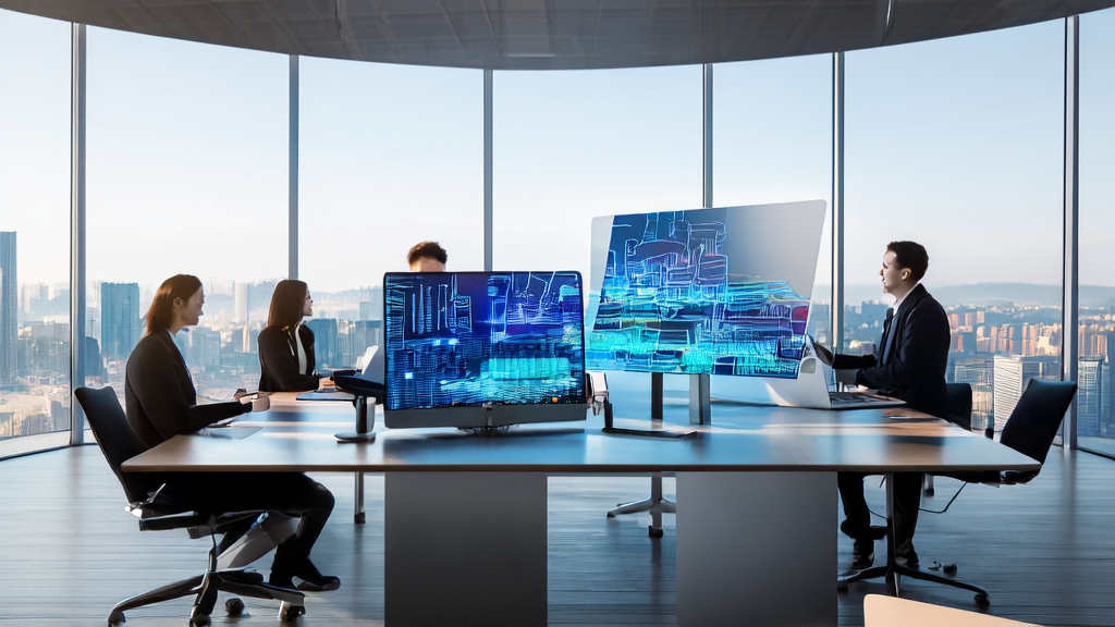 Team discussing AI-optimized advertising strategies using the M5 chip