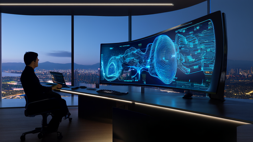 An advertising planner uses Google Lab's AI assistant CC to optimize ad placement, analyzing data in real-time and providing personalized recommendations.